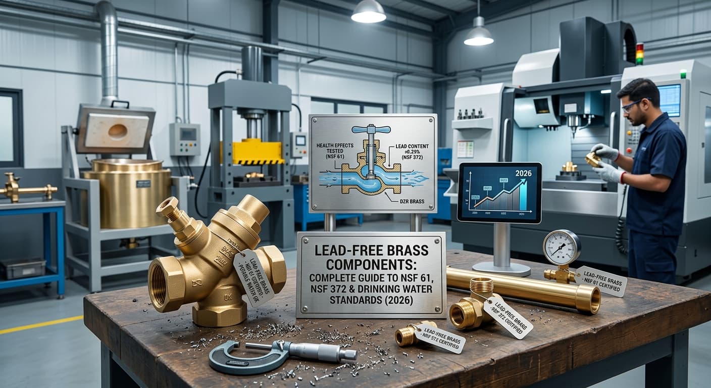 Lead-Free Brass Components: Complete Guide to NSF 61, NSF 372 & Drinking Water Standards (2026)